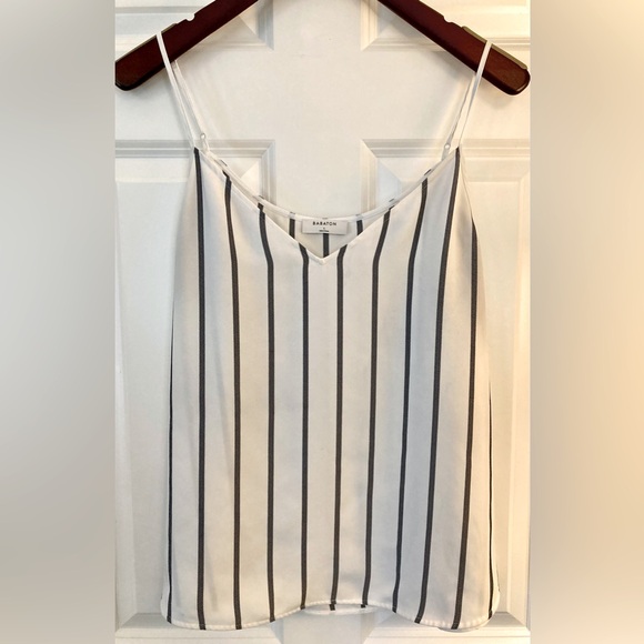 Babaton Tops - Aritzia Babaton camisole white with black stripes - size L